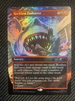 Reckless Endeavor Foil Borderless Secret Lair JAWS Magic the Gathering 2177 - Image 1