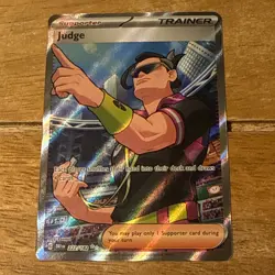 Pokemon TCG - Judge - 222/182 - Destined Rivals - Full Art Trainer Card - M/NM - Image 1