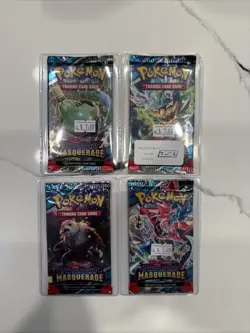 Pokemon Twilight Masquerade Booster Packs Factory Sealed Full Art Set Lot Of 4 - Image 1