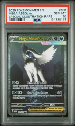 2025 POKEMON MEG EN-MEGA EVOLUTION #180 MEGA ABSOL EX PSA 10 - Image 1