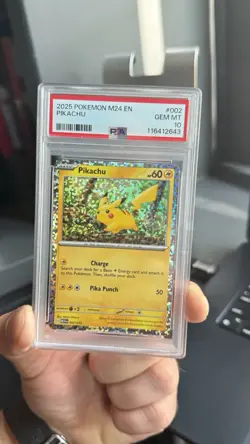 PSA 10 💎 Pikachu 002/015 Pokemon - McDonald's 2025 M24 GEM MINT LOW POP - Image 3