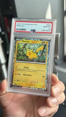 PSA 10 💎 Pikachu 002/015 Pokemon - McDonald's 2025 M24 GEM MINT LOW POP - Image 5