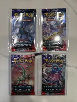Pokemon Scarlet & Violet Temporal Forces Booster Packs Full Art Set Lot Of 4 - Image 1