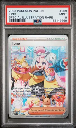 Pokemon TCG 2023 Paldea Evolved Trainer Iono 269/193 SIR PSA 9 Mint - Image 1