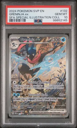 2024 POKEMON SVP EN-SV BLACK STAR PROMO #132 GRENINJA EX PSA 10 - Image 1
