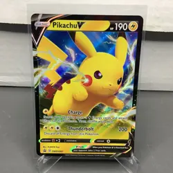 Pikachu V SWSH061 Sword & Shield Black Star Promo Pokemon TCG 2021 - Image 1