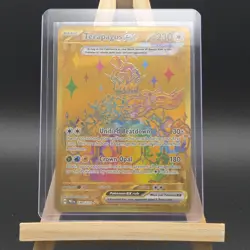 NM+ Terapagos ex 180/131 - Prismatic Evolutions Hyper Rare Pokemon TCG Gold Card - Image 1