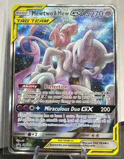 Pokemon Mewtwo & Mew GX Tag Team SM191 Black Star Promo NM Power Partnership Tin - Image 1