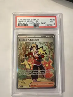Pokemon 2025 Destined Rivals DRI-EN #236 Ethan's Adventure PSA 9 Mint - Image 1