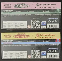 Pokemon Center S&V Paradox Rift Roaring Moon Iron Valiant Elite Trainer Box Lot - Image 4