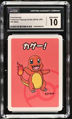 CGC 10 GEM MINT Japanese Charmander Babanuki Old Maid Pokemon Center Exclusive - Image 1