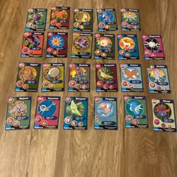1999 Pokemon PokeTrivia Card Lot 23 Vintage Game Cards Machop Damaged - Image 1