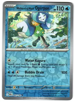 Wellspring Mask Ogerpon 67/182 Reverse Holo Destined Rivals English Pokemon NM - Image 1