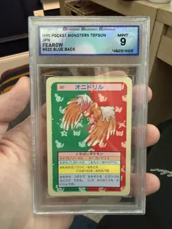 Pokemon 1995 Topsun Pocket Monsters #022 Fearow Blue Back Japanese DSG CGC PSA 9 - Image 1