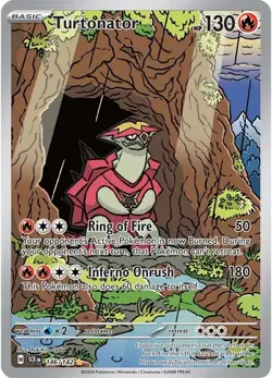 Pokemon TCG Turtonator Stellar Crown 146/142 Holo Illustration Rare - Image 1