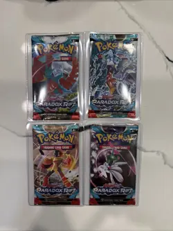 Pokemon Paradox Rift Booster Packs Factory Sealed Full Art Set Lot Of 4 - Image 1