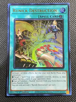 YuGiOh! - Runick Destruction MP23-EN243 Ultra Rare 1st Edition Near Mint - Image 1