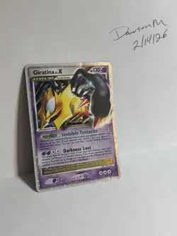 Pokemon Giratina LV.X 124/127 Platinum Holo Card - Image 1