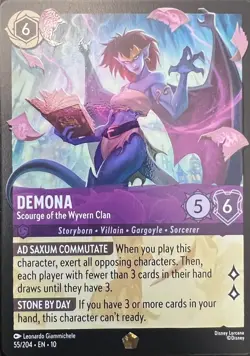 Disney Lorcana TCG Demona-Scourge of the Wyvern Clan 55/204 Gargoyles Card - Image 1