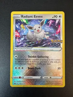 Radiant Eevee SWSH230 Sword & Shield Stamped Black Star Promo Pokemon Card NM - Image 1