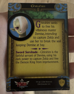 Legend Of Zelda Trading Card Game Enterplay G8 Gold Foil Girahim Skyward Sword - Image 2