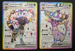 Pokemon TCG Prismatic Evolutions Promo Cards Umbreon EX 176, Espeon EX 175 [d] - Image 1