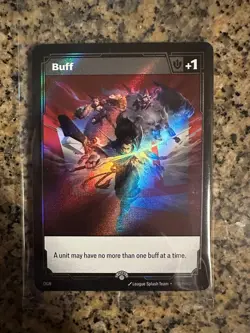 Riftbound Fist Bump Buff Unsealed Double Sided Promo Card PAX Exclusive Riot - Image 1