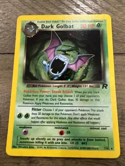 Pokemon Dark Golbat TCG Holo Card 7/82 Excellent Condition - Image 4