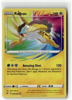 Raikou ⭐ 050/185 Holo Amazing Rare Vivid Voltage 2020 Pokemon NM - Image 1
