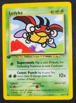Pokemon Tcg - Ledyba 63/111 Common - 1st Edition Neo Genesis NM - Image 1
