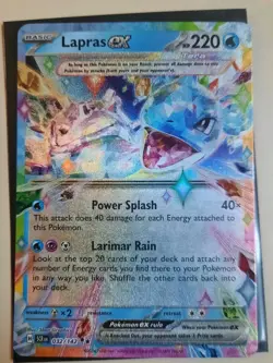 Lapras ex 032/142 Pokemon TCG Stellar Crown Holo Rare Card (Near Mint) NM 1 - Image 1