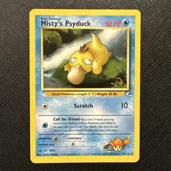 Pokemon TCG Misty’s Psyduck W Stamp Promo - Gym Heroes - Vintage WOTC 2000 - Image 1