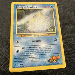 Pokemon TCG Misty’s Psyduck W Stamp Promo - Gym Heroes - Vintage WOTC 2000 - Image 2