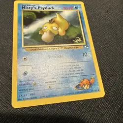 Pokemon TCG Misty’s Psyduck W Stamp Promo - Gym Heroes - Vintage WOTC 2000 - Image 3