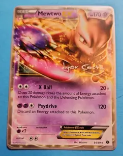 Mewtwo EX 54/99 Pokemon 2012 World Championships- Igor Costa - LP+ - Image 1