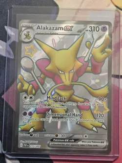💥 Pokemon Alakazam ex 215/091 Paldean Fates Shiny Full Art Ultra Rare Holo - Image 1