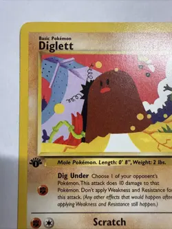 Pokemon TCG Diglett 52/82 1st Edition WOTC: Team Rocket Regular Common - Image 2