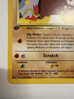 Pokemon TCG Diglett 52/82 1st Edition WOTC: Team Rocket Regular Common - Image 5