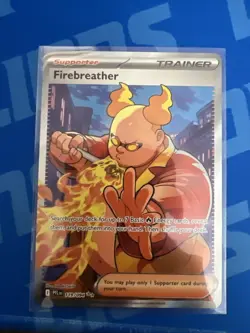 Fire Breather 119/94 Full Art Trainer Holo Me02: Phantasmal Flames Pokemon TCG - Image 1