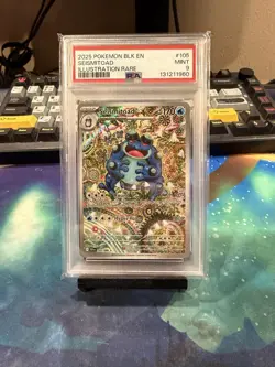 Pokemon 2025 Sv: Black Bolt Seismitoad Illustration Rare Holo PSA 9 #105/086 EN - Image 1