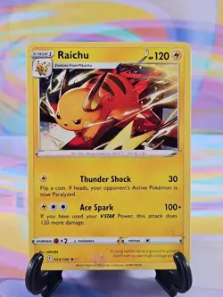 Pokemon TCG Lost Origins Card | Raichu 053/196 Rare - Image 1
