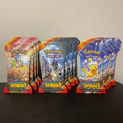 Pokemon TCG Scarlet & Violet Surging Sparks Sleeved Booster Packs Set Lot Of 12 - Image 1