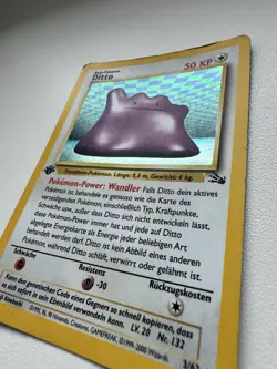 Pokemon Ditto 1. Edition Holo Fossil 3/62 Deutsch 2000 - Image 2