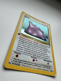 Pokemon Ditto 1. Edition Holo Fossil 3/62 Deutsch 2000 - Image 5