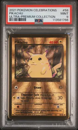 2021 POKEMON CELEBRATIONS ULTRA-PREM COLL #58 PIKACHU PSA 9 - Image 1