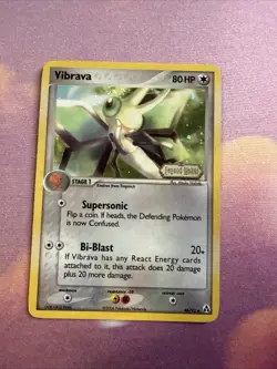 Vibrava Reverse Foil Pokemon EX Legend Maker #46 2006 - Image 1