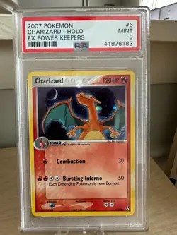 2007 Pokemon EX Charizard-Holo Power Keepers #6 PSA 9 - Image 1