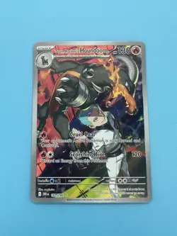 Team Rocket's Houndoom 191/182 Illustration Rare Destined Rivals Pokemon NM - Image 3