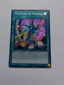 THE GAZE OF TIMAEUS MZMU-EN013 SECRET RARE 1st EDITION YUGIOH *NEW & MINT* - Image 1