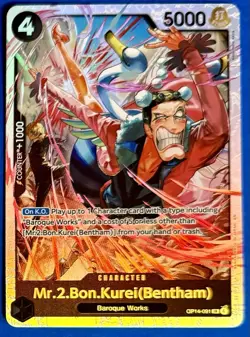 Mr.2.Bon.Kurei (Bentham) OP14-091 One Piece TCG The Azure Sea's Seven SR NM - Image 1
